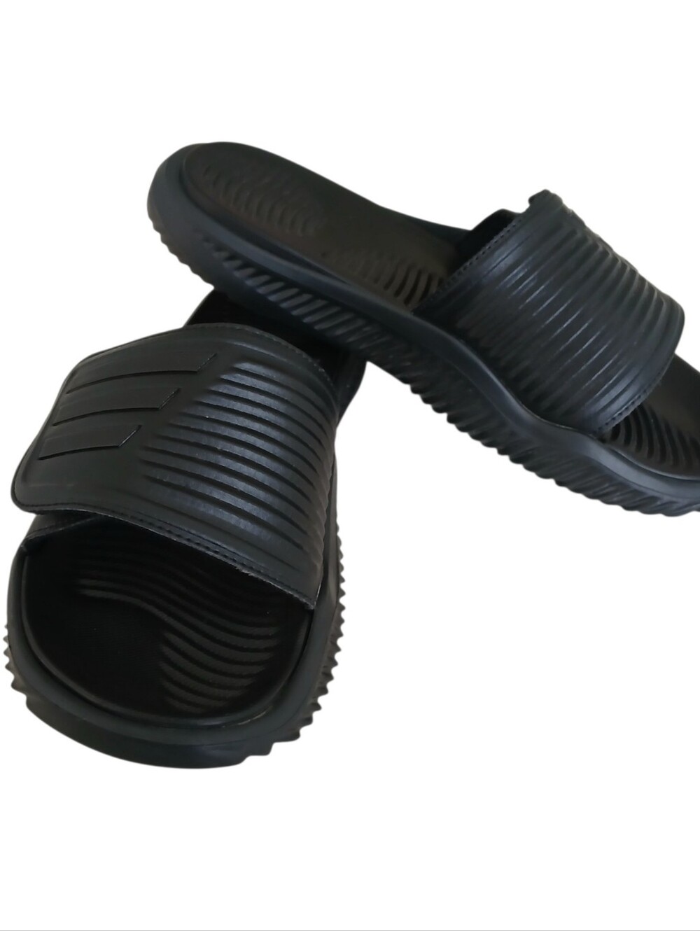 ADIDAS Alpha Response 2.0 Unisex Sport Slides M8 W10 Black Cushioned Summer